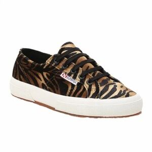 Superga 2750 Velvet Cognac Zebra sneakers